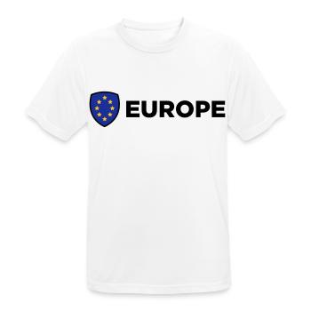 Le drapeau européen Union - T-shirt respirant Homme - blanc - Devant - AI Model Male 185 dark (185cm)