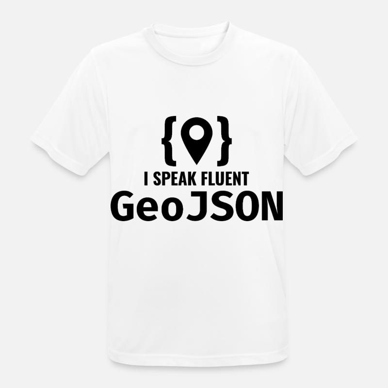 GeoJSON Entwickler Programmierer Programmierer GIS Mapping - Männer T-Shirt atmungsaktiv - Weiß