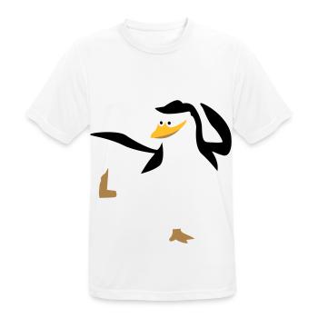 Pinguin macht Karate Sport - Männer T-Shirt atmungsaktiv - Weiß - Vorne - AI Model Male 185 dark (185cm)