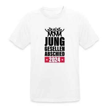 Enterrement de vie de garçon 2024 - T-shirt respirant Homme - blanc - Devant - AI Model Male 185 dark (185cm)