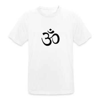 OM Mantra Sanskrit Symbol AUM OM Zeichen - Männer T-Shirt atmungsaktiv - Weiß - Vorne - AI Model Male 185 dark (185cm)