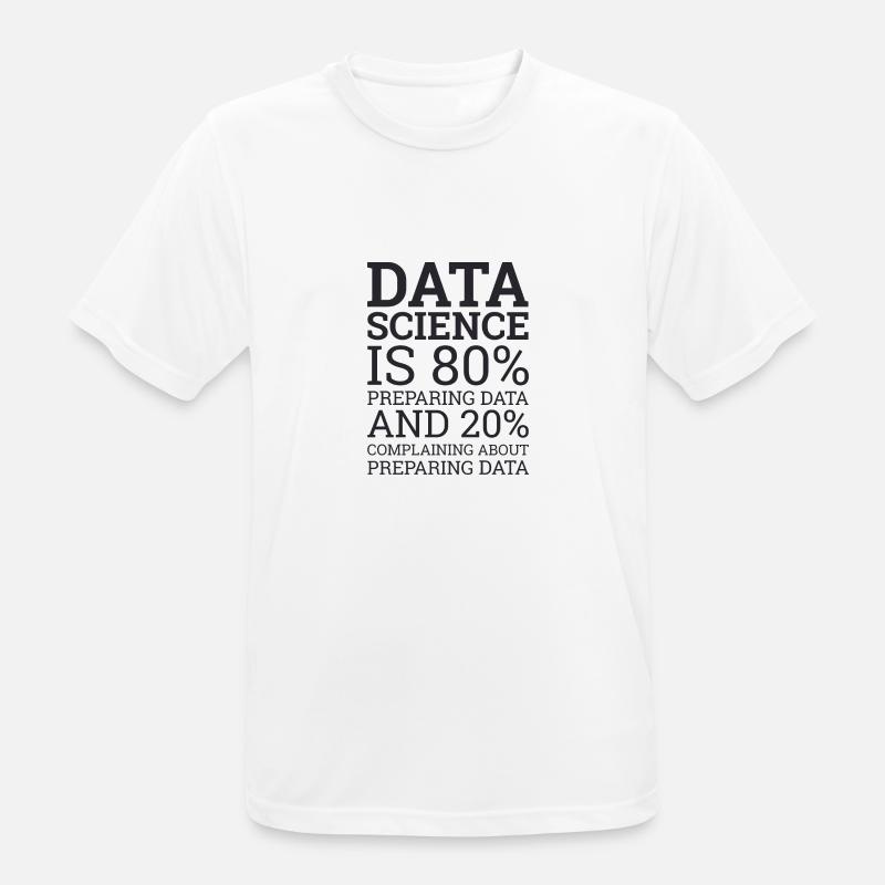 « Complaining Data Science » | Data Scientist - T-shirt respirant Homme - blanc