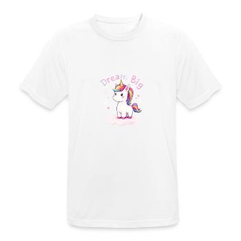 Dream Big Unicorn Inspiration for Unicorn Lovers - Men's Breathable T-Shirt - white - Front - AI Model Male 185 dark (185cm)