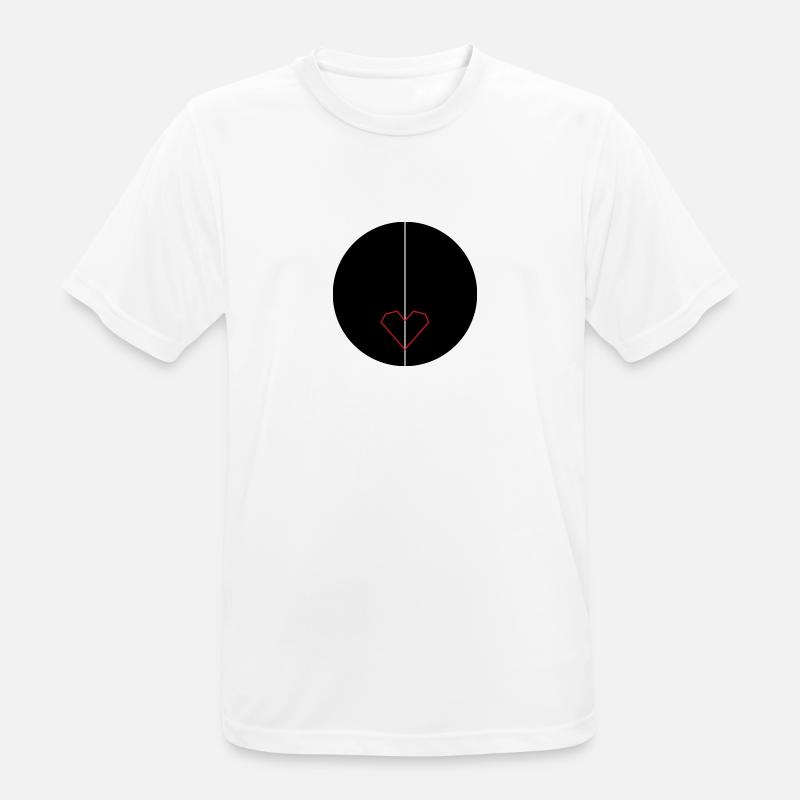 Black_heart, oder doch ein rotes ? - Männer T-Shirt atmungsaktiv - Weiß