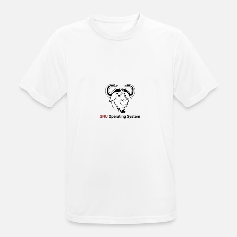 GNU Operating System - Men's Breathable T-Shirt - white