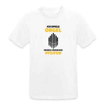 Orgel - Männer T-Shirt atmungsaktiv - Weiß - Vorne - AI Model Male 185 dark (185cm)