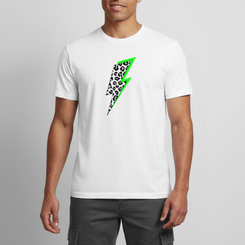 Lightning Leopard Pattern with Neon Shadow Men's Breathable T-Shirt
