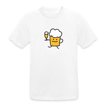 Beer with beer - T-shirt respirant Homme - blanc - Devant - AI Model Male 185 dark (185cm)