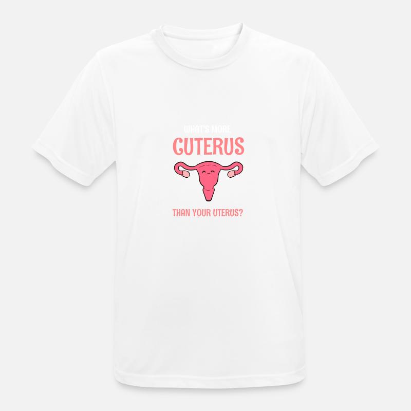 Cuterus Obgyn oder Hebamme Geschenk - Männer T-Shirt atmungsaktiv - Weiß