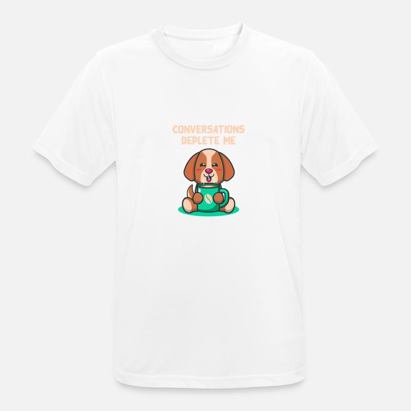 Conversations exhaust me introverted problem - Men's Breathable T-Shirt - white
