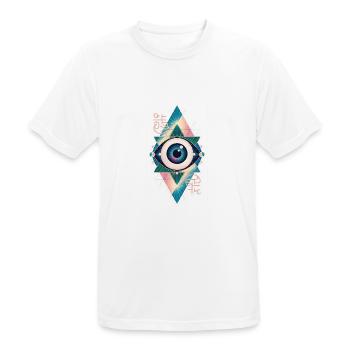 Magic Eye - Stunning Spiritual Quote - Men's Breathable T-Shirt - white - Front - AI Model Male 185 dark (185cm)