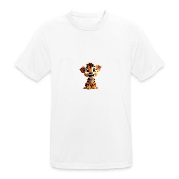 Merry Lion Cub - Men's Breathable T-Shirt - white - Front - AI Model Male 185 dark (185cm)