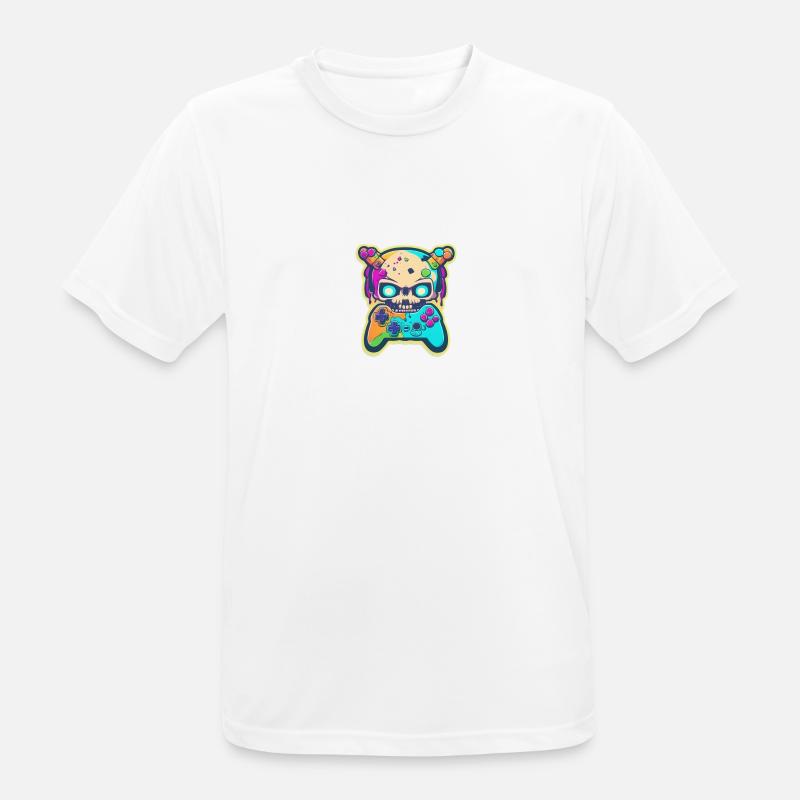 Skullhead Controller - Maglietta da uomo traspirante - bianco