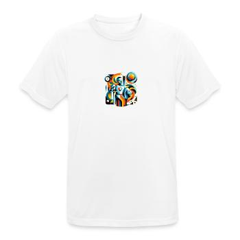 Gareth - Männer T-Shirt atmungsaktiv - Weiß - Vorne - AI Model Male 185 dark (185cm)