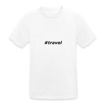 #travel - T-shirt respirant Homme - blanc - Devant - AI Model Male 185 dark (185cm)