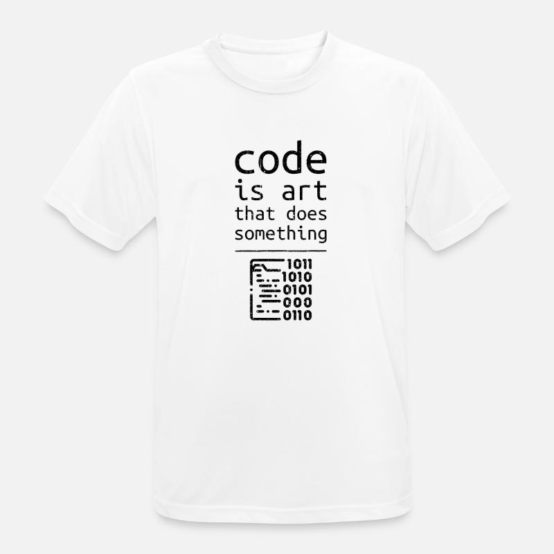 Code Coder Entwickler Programmierer Geschenk - Männer T-Shirt atmungsaktiv - Weiß