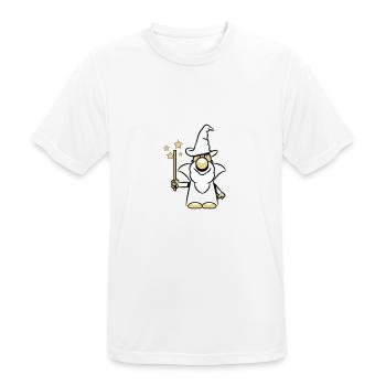 Wizard magic wand magic Hat - Men's Breathable T-Shirt - white - Front - AI Model Male 185 dark (185cm)