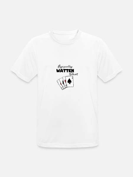 Watten Offizielles Shirt - Männer T-Shirt atmungsaktiv - Weiß