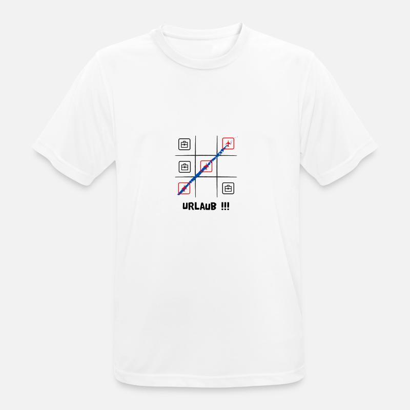 Tik tak to oder Käsekästchen, Urlaub oder Arbeit - Männer T-Shirt atmungsaktiv - Weiß