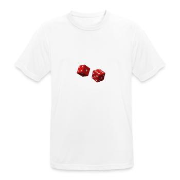 Red dice - Men's Breathable T-Shirt - white - Front - AI Model Male 185 dark (185cm)