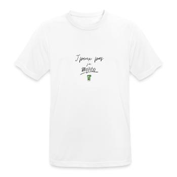J'peux pas j'ai mojito - T-shirt respirant Homme - blanc - Devant - AI Model Male 185 dark (185cm)