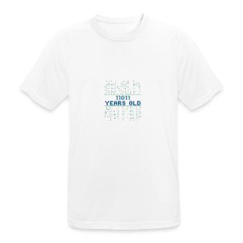 27. Geburtstag 27 Jahre alt Binärcode Coder - Männer T-Shirt atmungsaktiv - Weiß - Vorne - AI Model Male 185 dark (185cm)