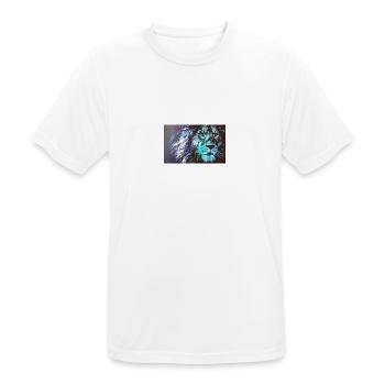 Lion bleu - T-shirt respirant Homme - blanc - Devant - AI Model Male 185 dark (185cm)