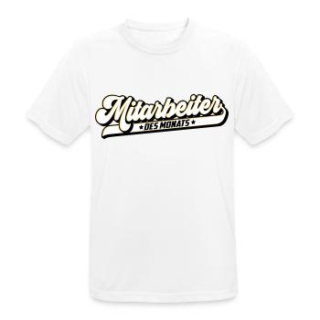 Mitarbeiter des Monat | Farben änderbar - Männer T-Shirt atmungsaktiv - Weiß - Vorne - AI Model Male 185 dark (185cm)
