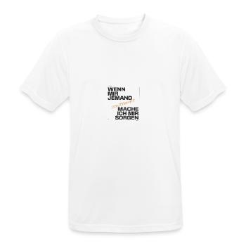 Ironisches Statement - Männer T-Shirt atmungsaktiv - Weiß - Vorne - AI Model Male 185 dark (185cm)