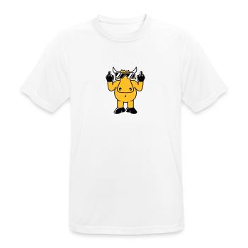 Fuck Off Bull - T-shirt respirant Homme - blanc - Devant - AI Model Male 185 dark (185cm)