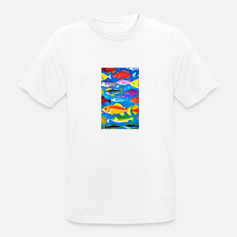 Fish | Pattern | Fish Patterns | Angler - Men's Breathable T-Shirt - white