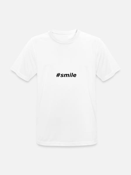 #smile - T-shirt respirant Homme - blanc