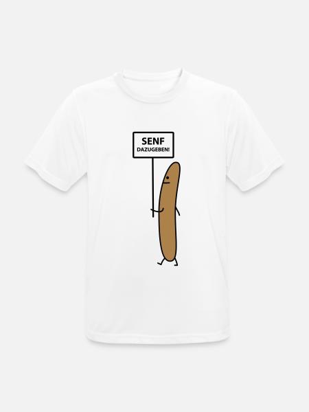 Senf dazugeben - Männer T-Shirt atmungsaktiv - Weiß