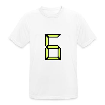 6. 6 YEARS. 6th ANNIVERSARY. BIRTHDAY 6 YEARS - Men's Breathable T-Shirt - white - Front - AI Model Male 185 dark (185cm)