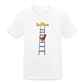 Trinkflasche Leiter Burg Schreckenstein - Männer T-Shirt atmungsaktiv - Weiß - Vorne - AI Model Male 185 dark (185cm)