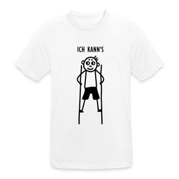 Stelzenlaufen - Ich kann's - Männer T-Shirt atmungsaktiv - Weiß - Vorne - AI Model Male 185 dark (185cm)