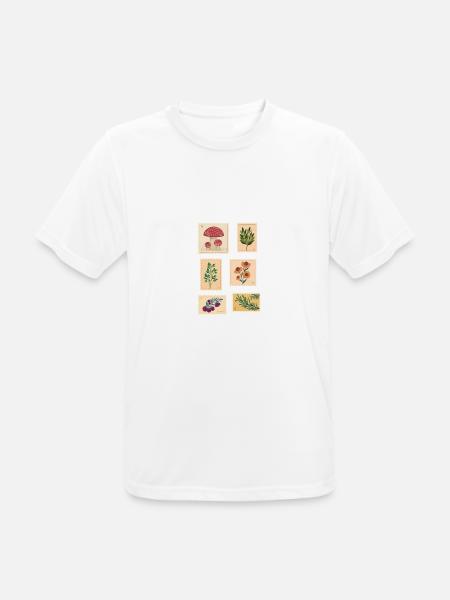 Botanik Pflanzen Briefmarken - Männer T-Shirt atmungsaktiv - Weiß