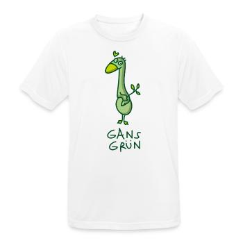 Gans grün im Frühling - Männer T-Shirt atmungsaktiv - Weiß - Vorne - AI Model Male 185 dark (185cm)