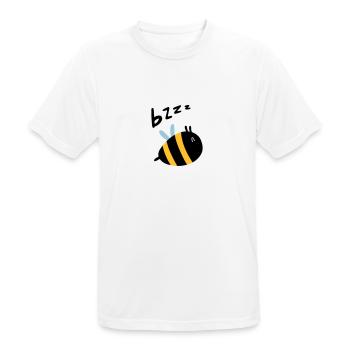 Bzzz - Männer T-Shirt atmungsaktiv - Weiß - Vorne - AI Model Male 185 dark (185cm)