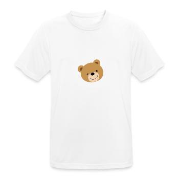 Ours en peluche Ours - T-shirt respirant Homme - blanc - Devant - AI Model Male 185 dark (185cm)