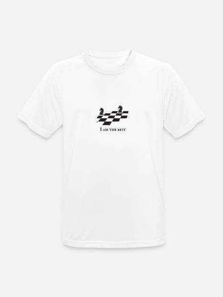 I AM THE BEST SCHACH - Männer T-Shirt atmungsaktiv - Weiß