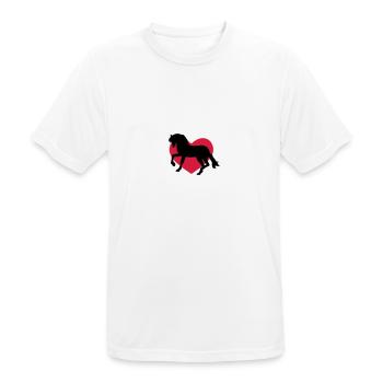 chevaux - T-shirt respirant Homme - blanc - Devant - AI Model Male 185 dark (185cm)