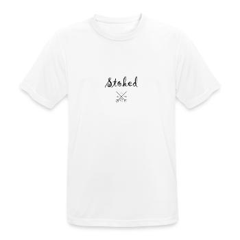 noir fumé - T-shirt respirant Homme - blanc - Devant - AI Model Male 185 dark (185cm)