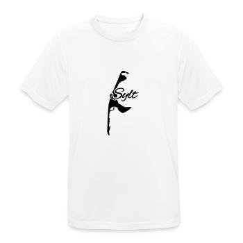 Sylt - Männer T-Shirt atmungsaktiv - Weiß - Vorne - AI Model Male 185 dark (185cm)