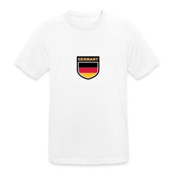 germany_emblem - T-shirt respirant Homme - blanc - Devant - AI Model Male 185 dark (185cm)