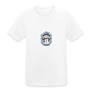 Bonhomme de neige - T-shirt respirant Homme - blanc - Devant - AI Model Male 185 dark (185cm)