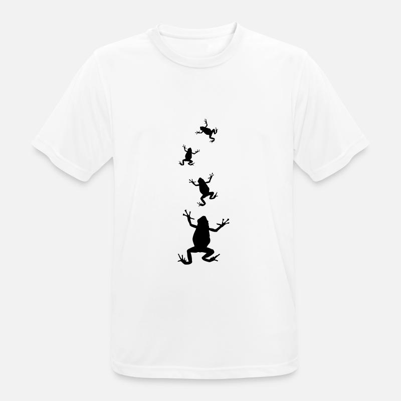 frog silhouette frogs toad - Men's Breathable T-Shirt - white