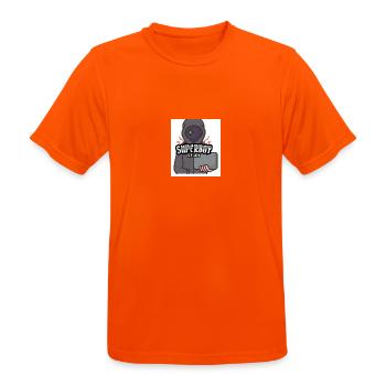 SP B Chrome - T-shirt respirant Homme - orange néon - Devant - AI Model Male 185 dark (185cm)