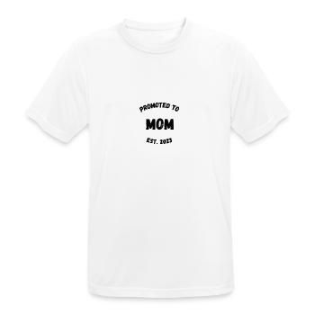 Promu maman - T-shirt respirant Homme - blanc - Devant - AI Model Male 185 dark (185cm)