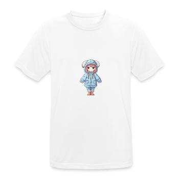 Zauberhaftes Glück - Das süße Anime-Mädchen - Männer T-Shirt atmungsaktiv - Weiß - Vorne - AI Model Male 185 dark (185cm)